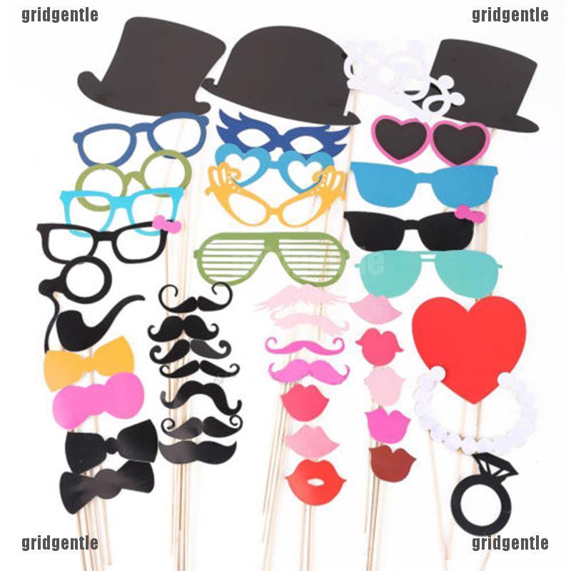 44 Photo Booth Props Moustache Lips on A Stick Weddings | Shopee Singapore