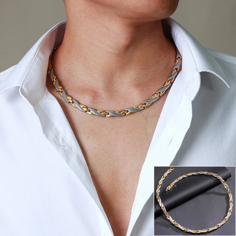 Gold choker necklace deals for men