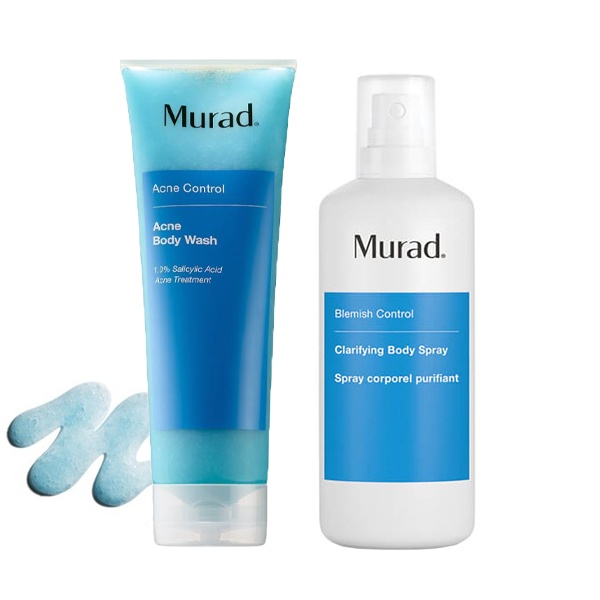 Murad Acne Body Wash (250ml) + Clarifying Body Spray (130ml) Shopee