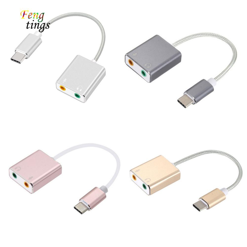 FT 7.1 External Type C USB Sound Card for Macbook Pro Air 3.5mm Audio