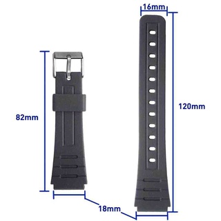 Casio Watch Strap Band Replacement 18mm F-105W, F-106W, F-28W, F-91W, F ...