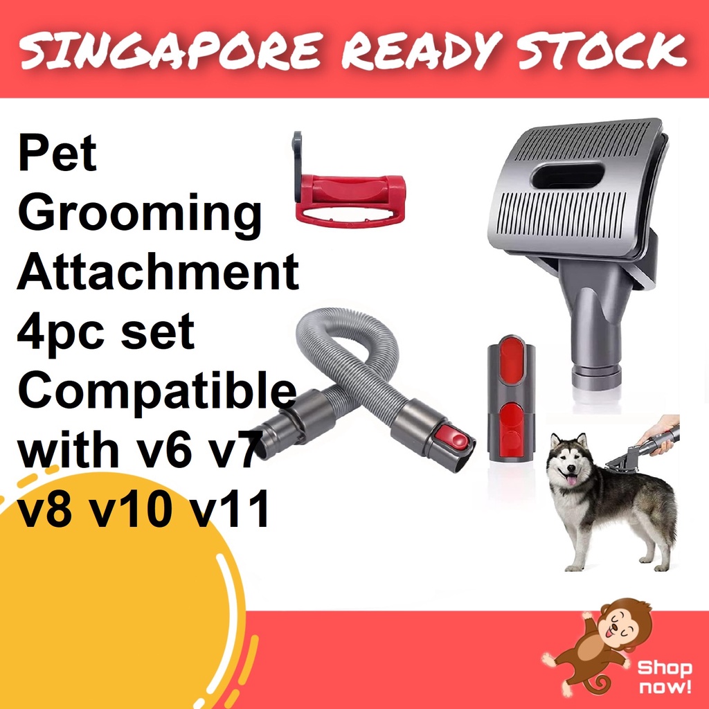 Image showcasing Vacuum Attachment Dog Cat Pet Bed Brush Grooming Tool Compatible Dyson ...