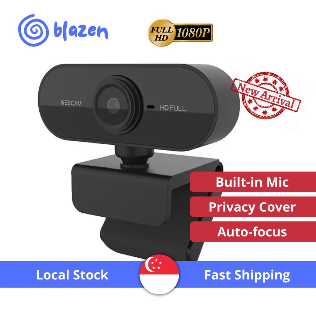 Webcam 1080P Computer laptop desktop mac pc USB camera quality | Shopee ...