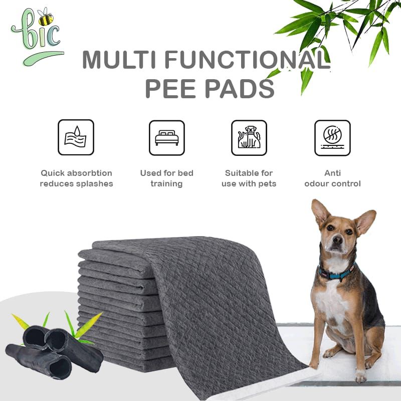 BIC CHARCOAL BUNDLE Pet Training Pads Disposable Pee Pad Diaper for
