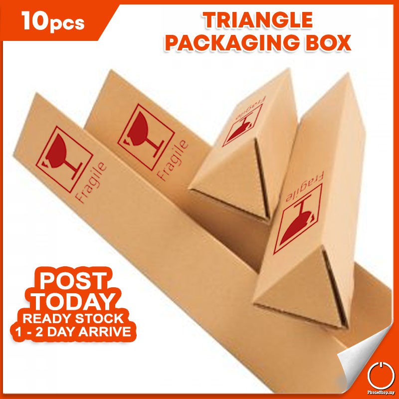 TRIANGLE 10 Pieces Paper Box Kotak Carton Umbrella Fishing Rod Tree Long  Strip Express Shipping Packaging Move Storage