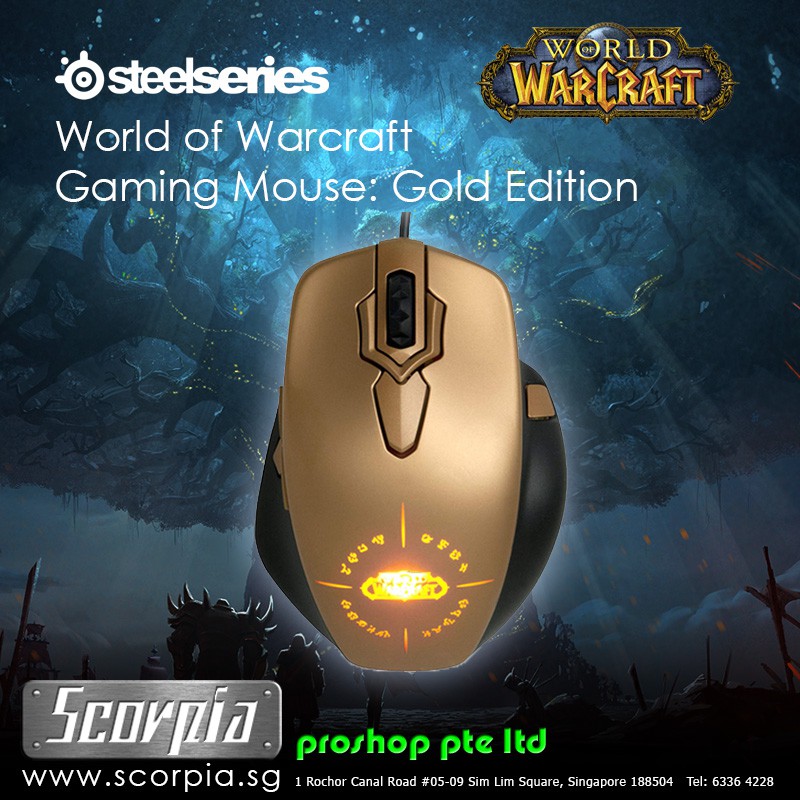 SteelSeries World of Warcraft Gaming Mouse Gold Edition Shopee Singapore