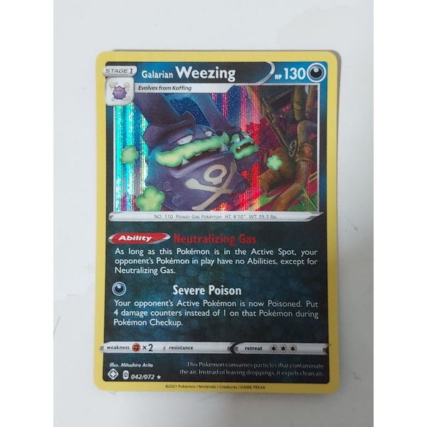 galarian weezing pokemon card Galarian Weezing - SV077/SV122 Shiny Holo Rare