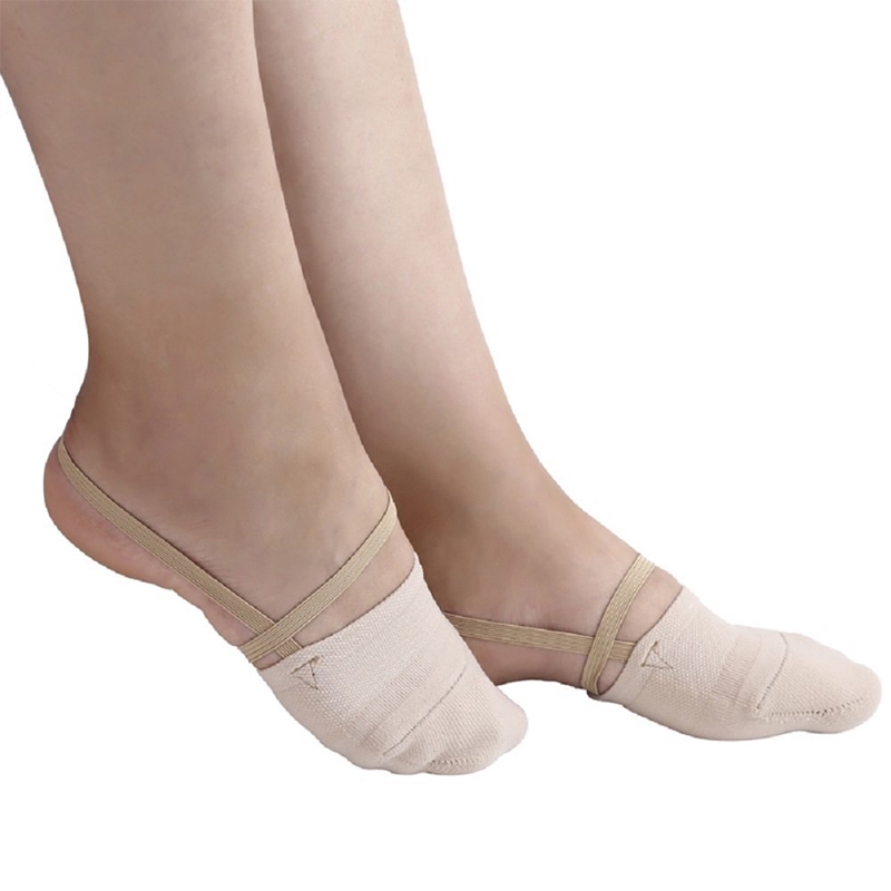 M1 Rhythmic Gymnastics Toe Shoes Soft Half Knitted Socks Ballet