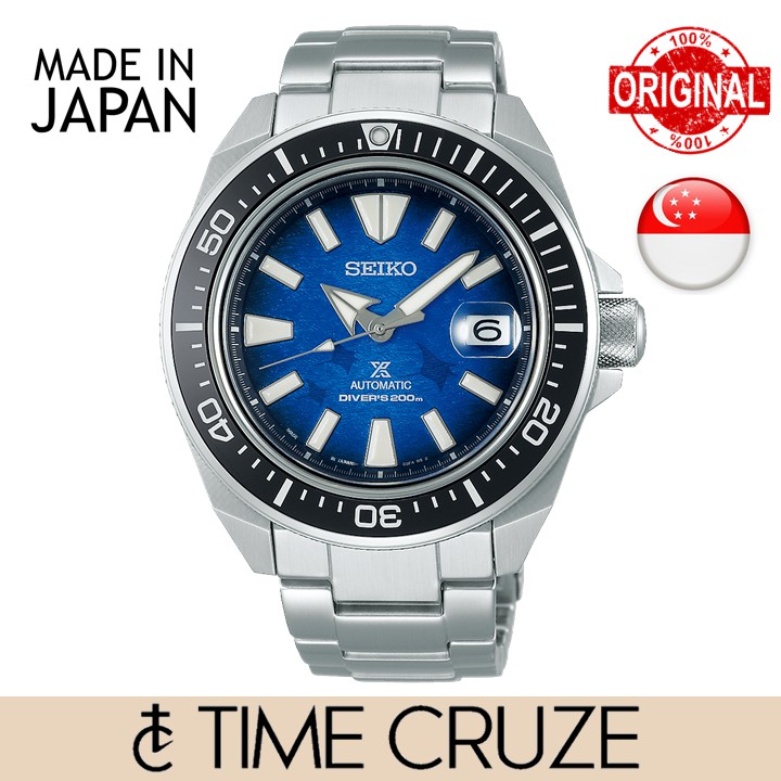 Time Cruze Seiko SRPE33J1 Prospex Japan King Samurai Save The Ocean Manta Ray Stainless Steel Men Watch SRPE33 Shopee Singapore