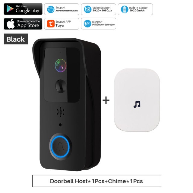 1080P Tuya Smart WiFi Video Doorbell 5G/2.4GHz Dual Band Outdoor ...