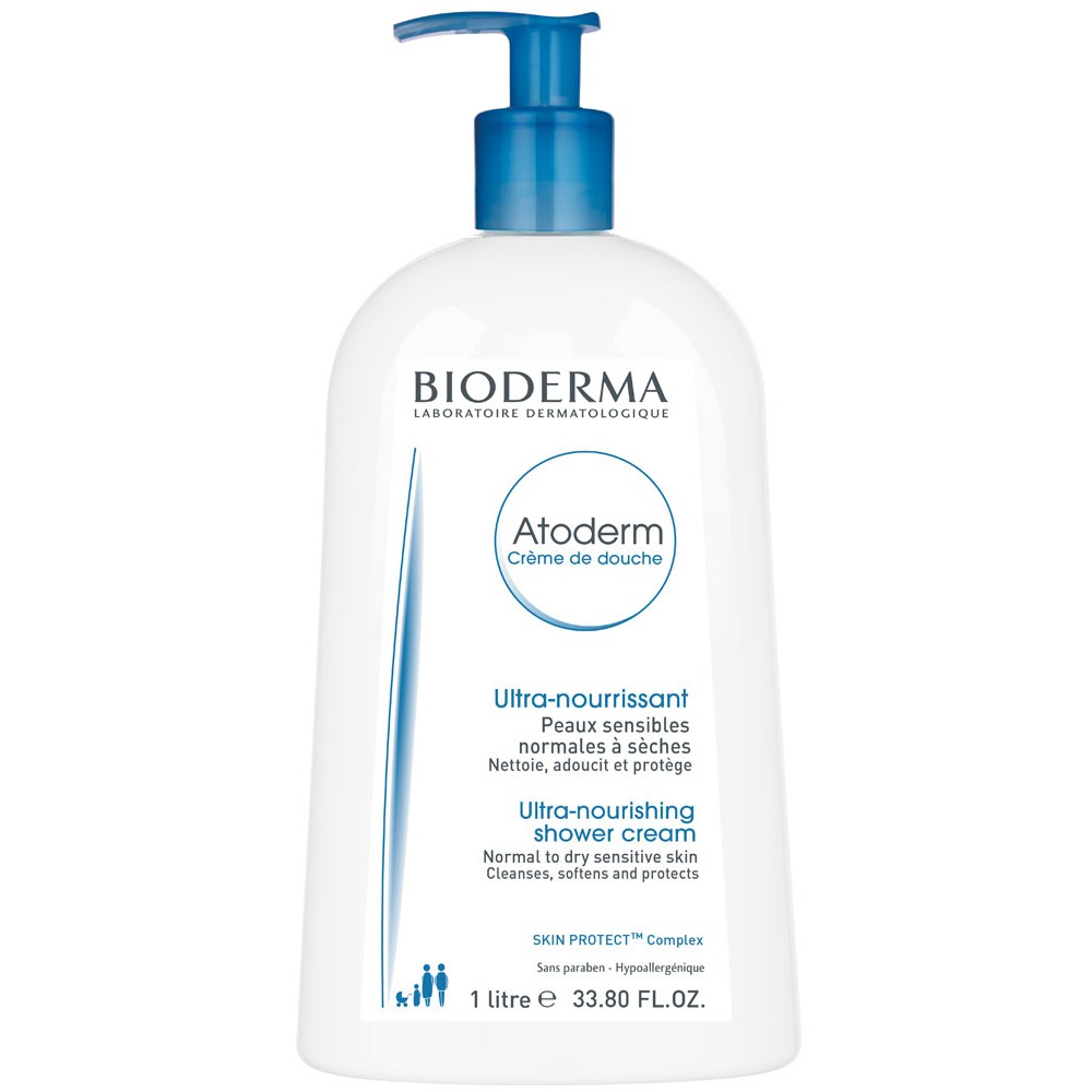 Bioderma Atoderm Shower Cream UltraNourishing 1 L. Body Wash, Shower