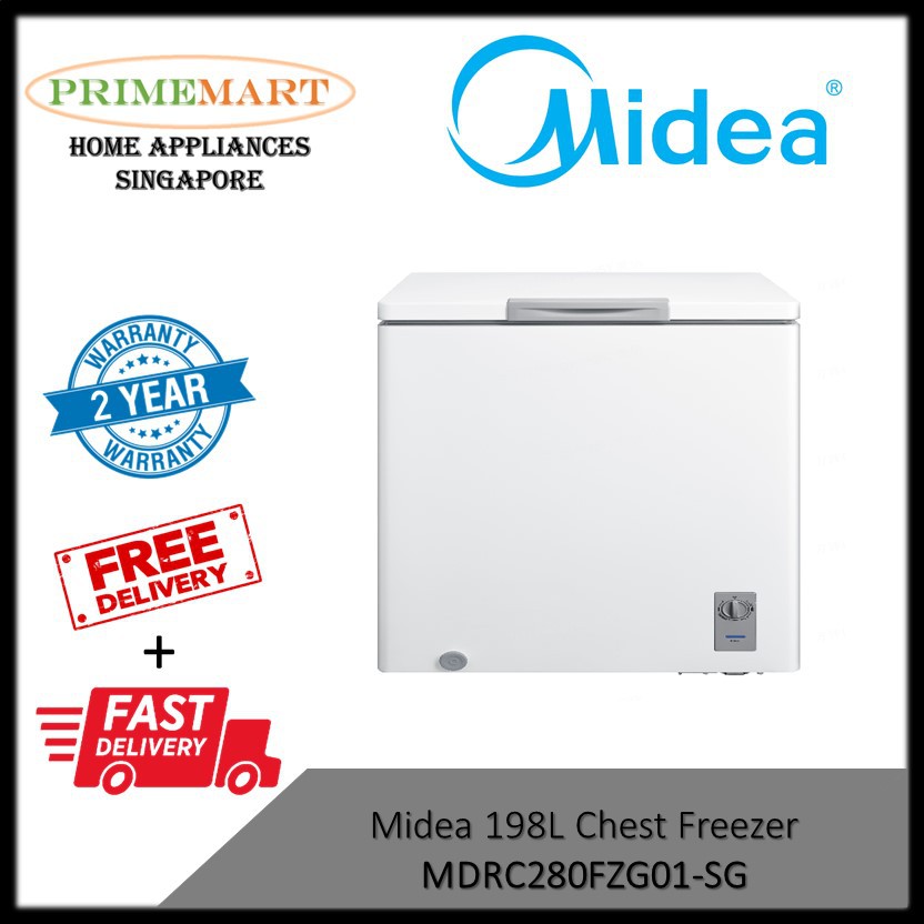 MIDEA MDRC280FZG01SG Chest Freezer 198L * READY STOCKS * FAST DELIVERY