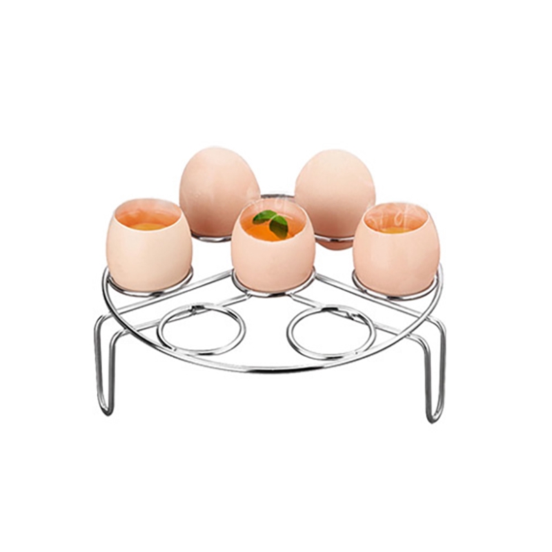 Ossayi Stainless Steel Boiled Egg Shelf Steam Racks Egg Shell Topper