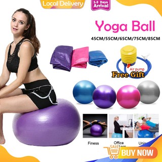 Sports Yoga Balls Bola Pilates Fitness Gym Balance Fitball Exercise Pilates  Workout Massage Ball 45cm 55cm 65cm 75cm 85cm