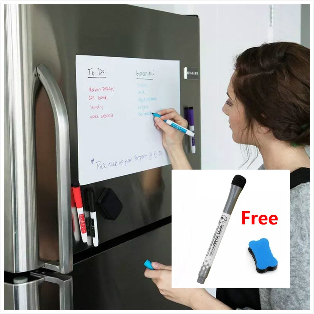 1PCS A3/A4 Magnetic Whiteboard Fridge White Board Marker Magnets ...