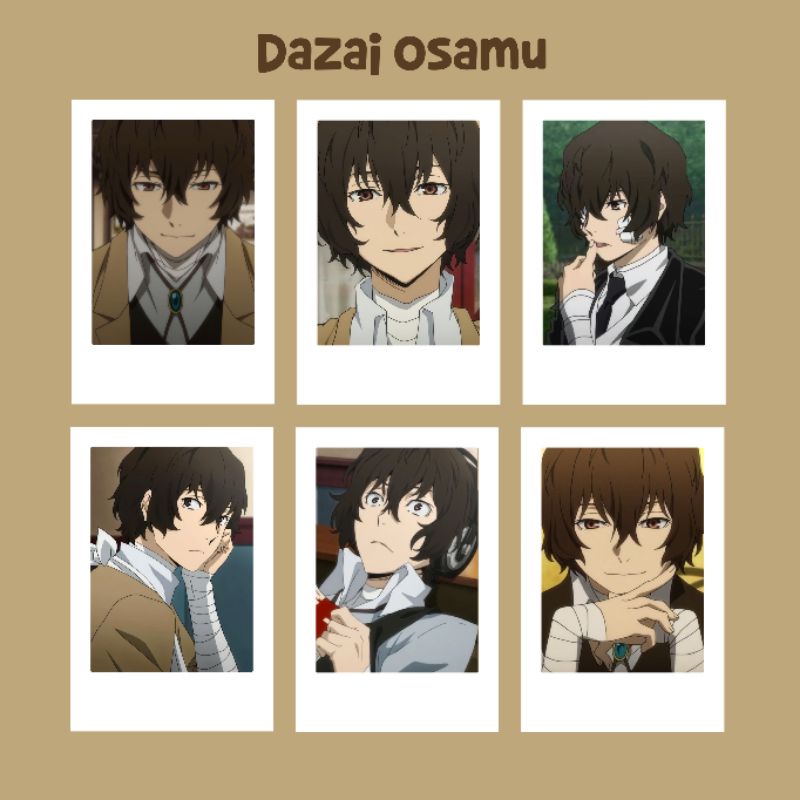 Polaroid Anime Bungou Stray Dogs Dazai Osamu Atsushi Chuuya Nakahara