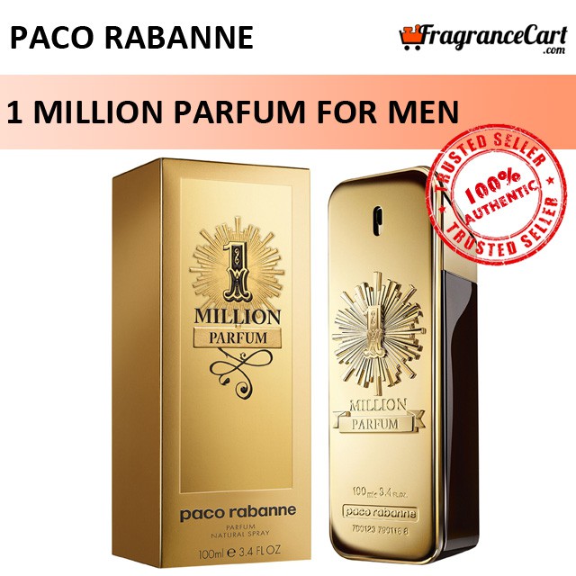 Paco Rabanne 1 Million Parfum for Men (100ml/Tester) 1M Mil Gold [Brand ...
