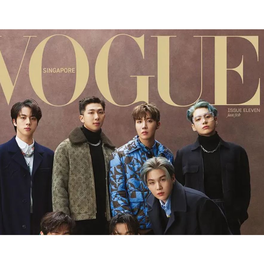 Singapore Vogue Magazine BTS V J-Hope Jimin Jungkook RM Jin Suga