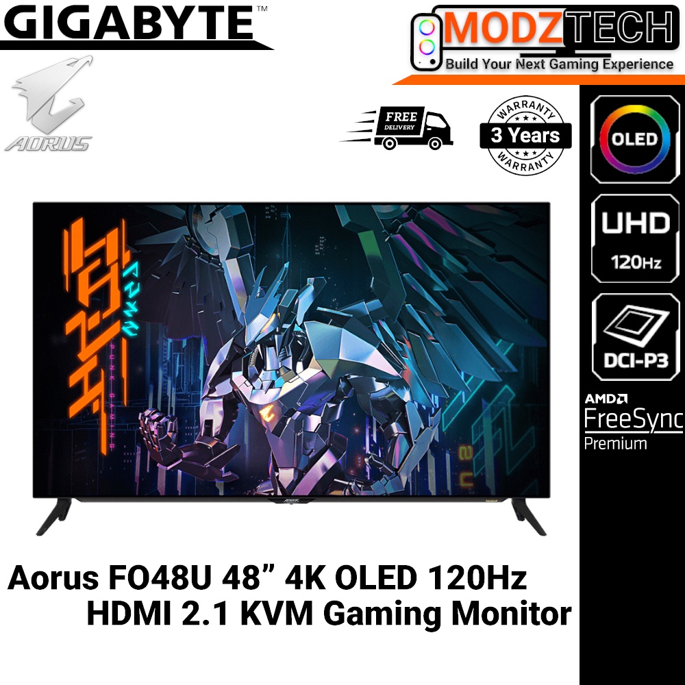 Gigabyte AORUS 48 4K UHD 120Hz OLED FreeSync Gaming Monitor