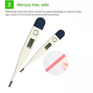 Occobaby Clinical Digital Baby Thermometer - LCD, Flexible Tip, 10 Second Quick Accurate Fever Read Rectal Oral & Underarm Use Waterproof