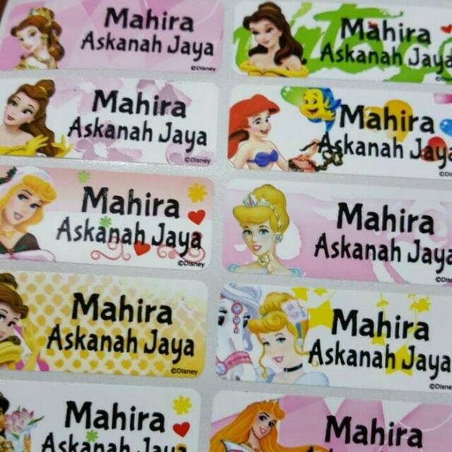 Princess 4 waterproof sticker name Label | Shopee Singapore
