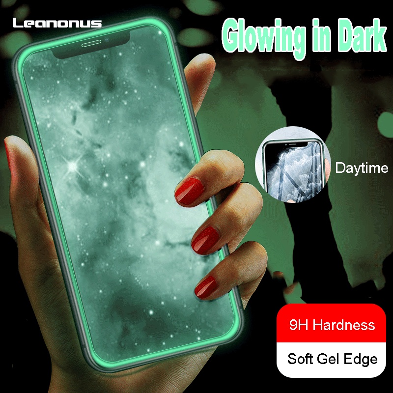 Glow in the Dark Tempered Glass Compatible for iPhone 14 13 12 11 Pro