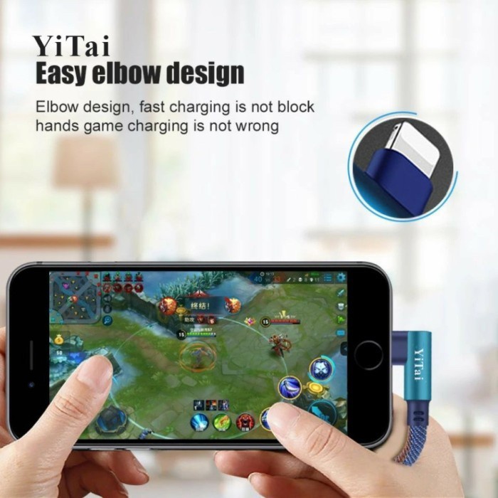 YI TAI - Kabel Data Type C Denim Gaming Fast Charging