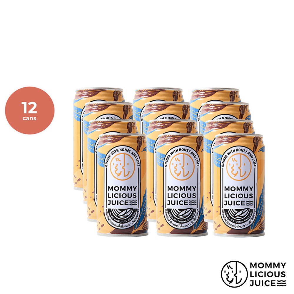 Mommylicious Juice Ginger with Honey & Lime 12 Cans Bundle