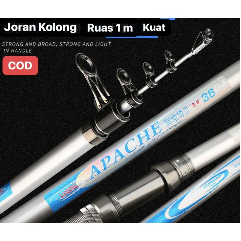 JORAN KOLONG SEMETERAN RUAS ANTENA 360 450 CARBON HARD JORAN SURF CARBON - Gambar 4