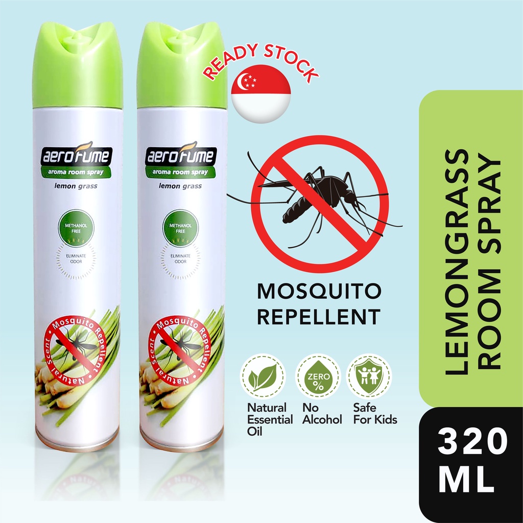 Sg Aerofume Lemongrass Air Freshener Spray Mosquito Repellent Twin Pack Shopee Singapore 4724