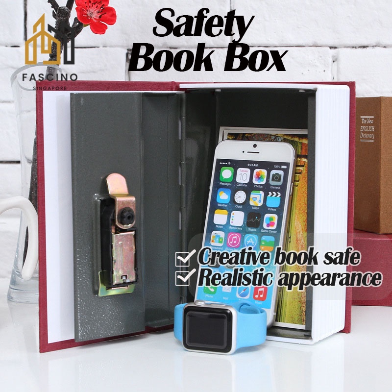 【SG】Safety Box Simulation Book Hidden Security Safety Lock Cash Money