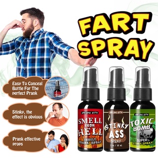 3Pcs Halloween 30ml Fart Gag Spray Prank Toy Spoof Odor Terrible