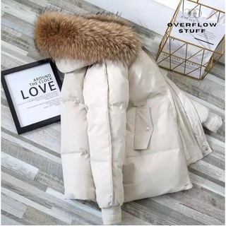 White parka on sale