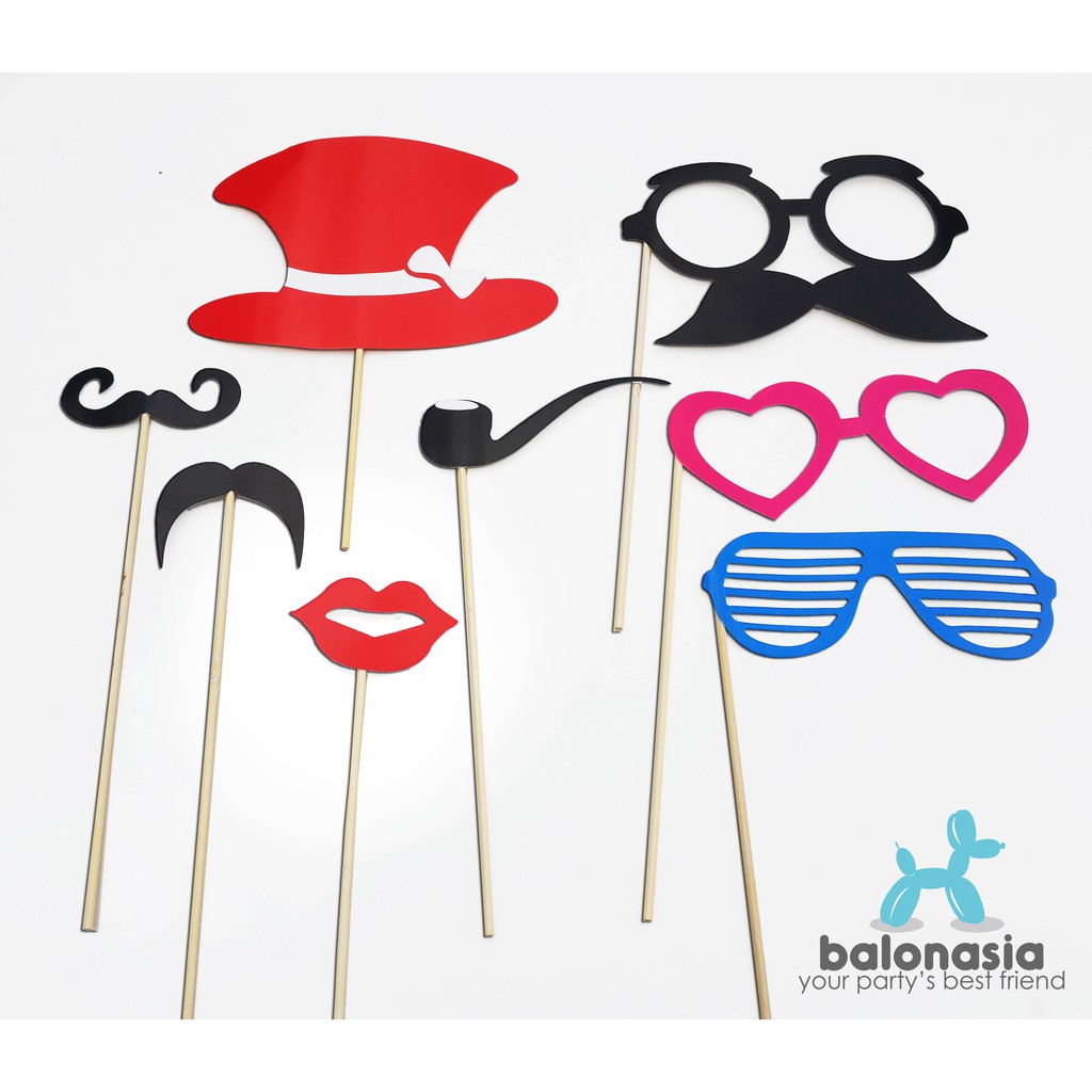 Photo Booth Props / Photo Booth 8 pcs Set (B) Shopee Singapore