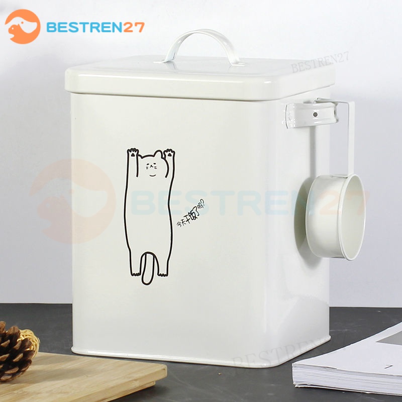 Cute cat food storage cheap containers