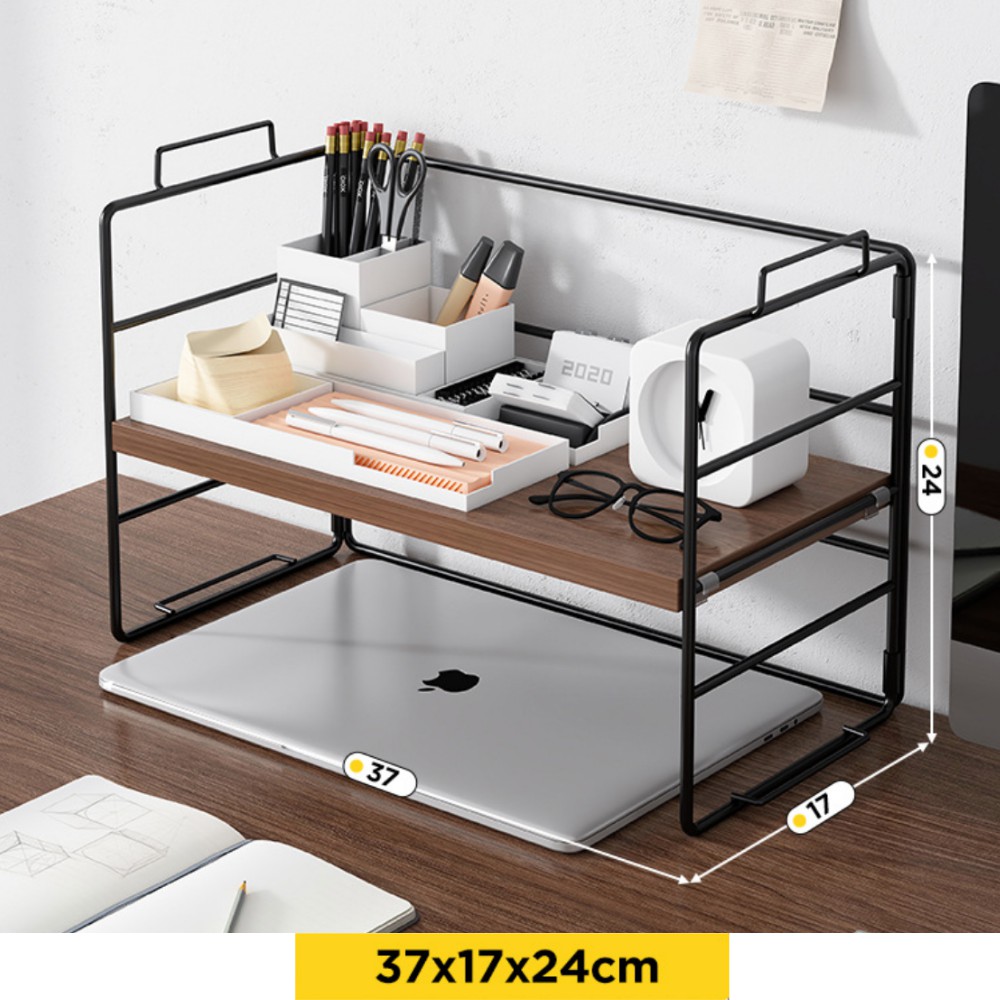 【SG】Metal Table Shelf Organiser Desk Shelf Desktop Shelving Table ...