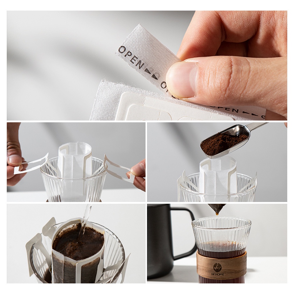 PAKCHOICE Espresso Coffee Filter Drip Bag 50's Double Hanging Ear ...