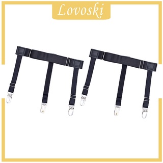 Mens Shirt Stays Garters Suspenders Shirt Holder Straps Non-slip Locking  Clamps by Darller