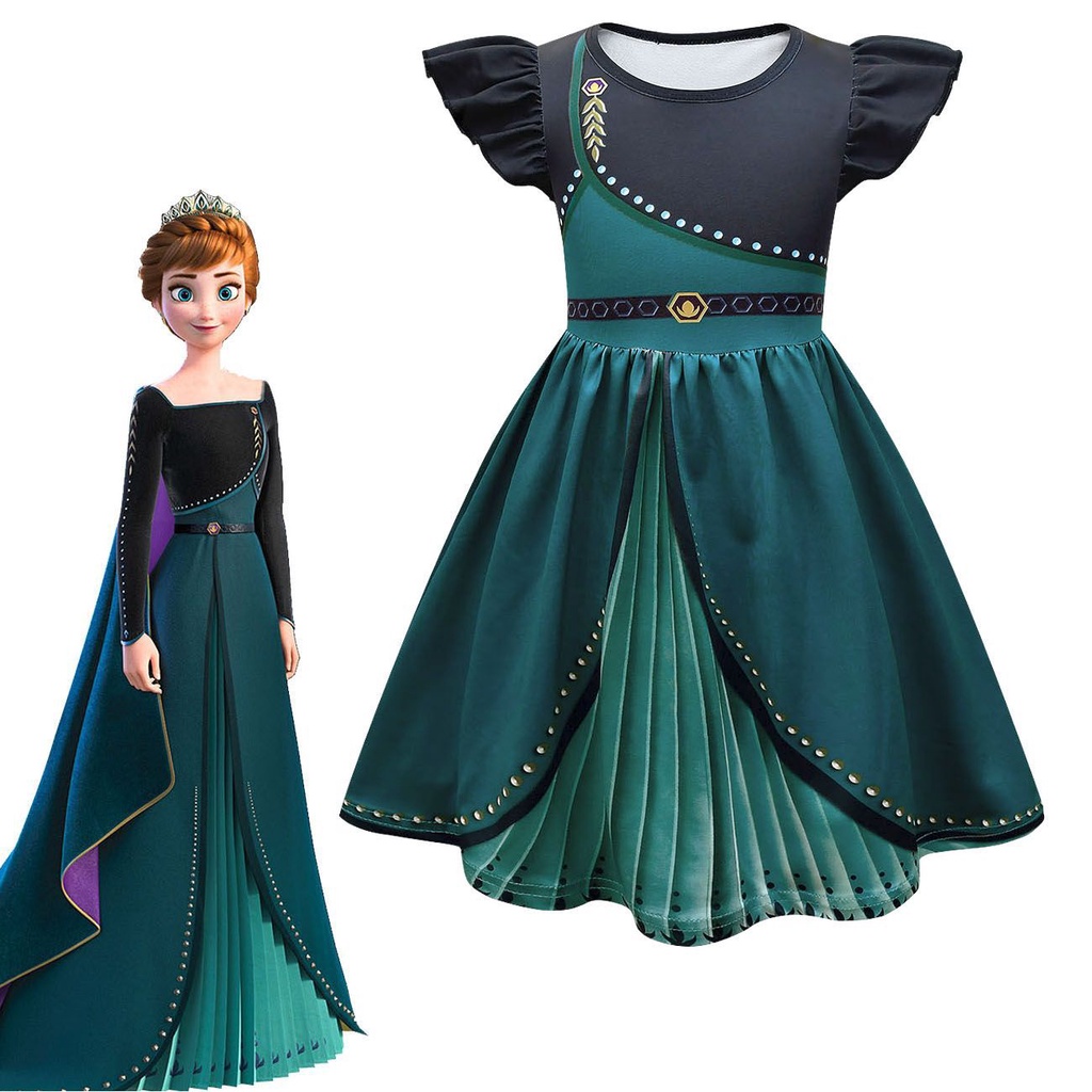 Summer Kids Girls Dresses For Clothes Frozen 2 Elsa Anna Princess ...