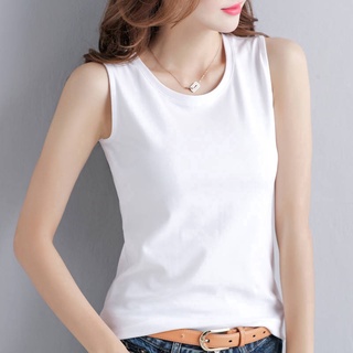 sleeveless white t shirt womens