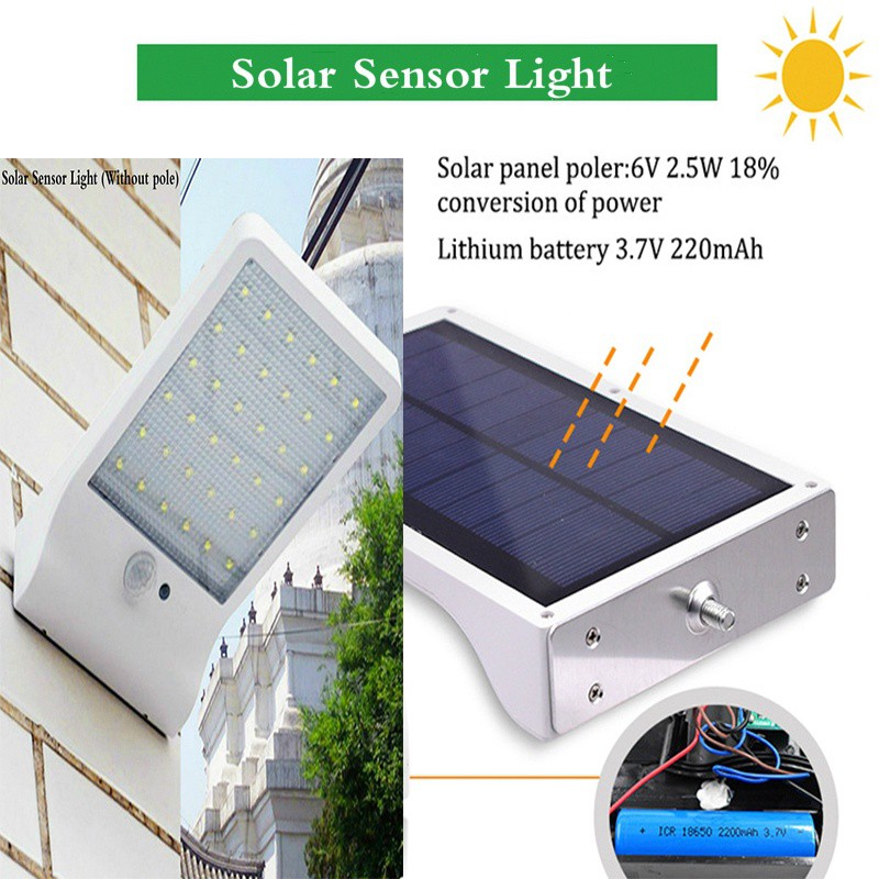 36 LED Solar Powered Motion Sensor Garden Security Lamp solar light ...