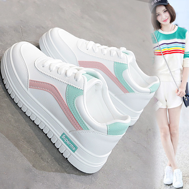 Spring new foundation small white shoes female Korean style student shoes all match running casual shoes Fresh lovely little white shoes Chic Street shoes Shopee Singapore