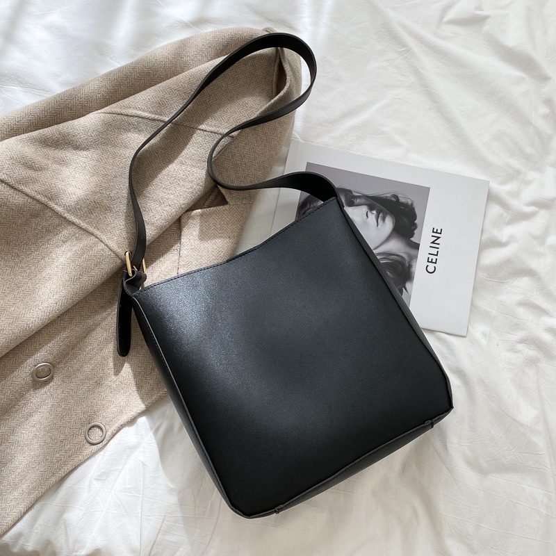 Alexis Minimalist PU Tote Bag Canvas PU Leather Large Capacity Women ...