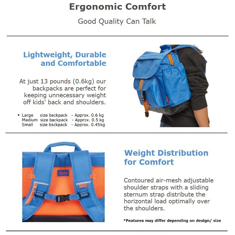 Lightest ergonomic school bag best sale