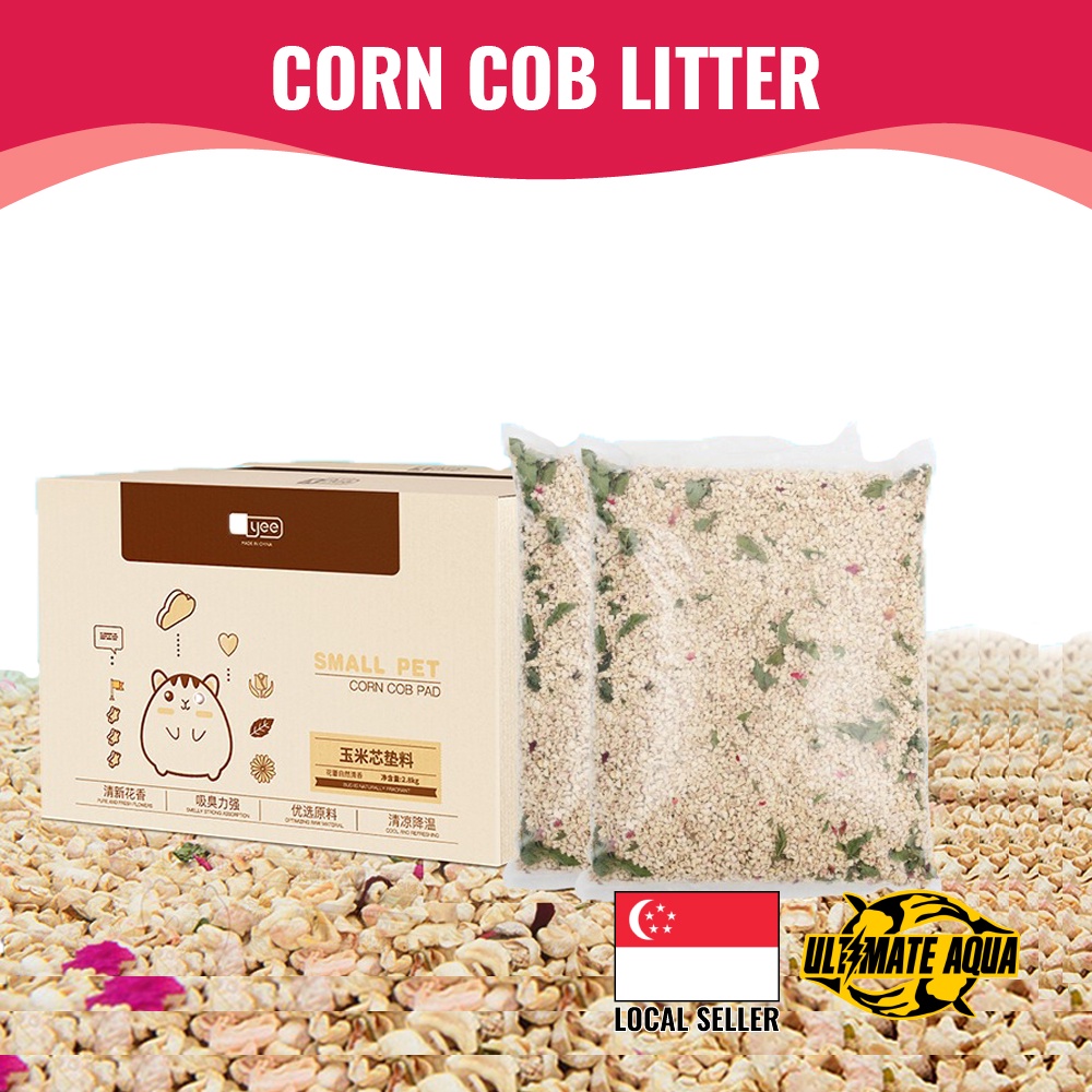 YEE Hamster Bedding, Hamster Litter By Corn, Edible Corn Cob, Control