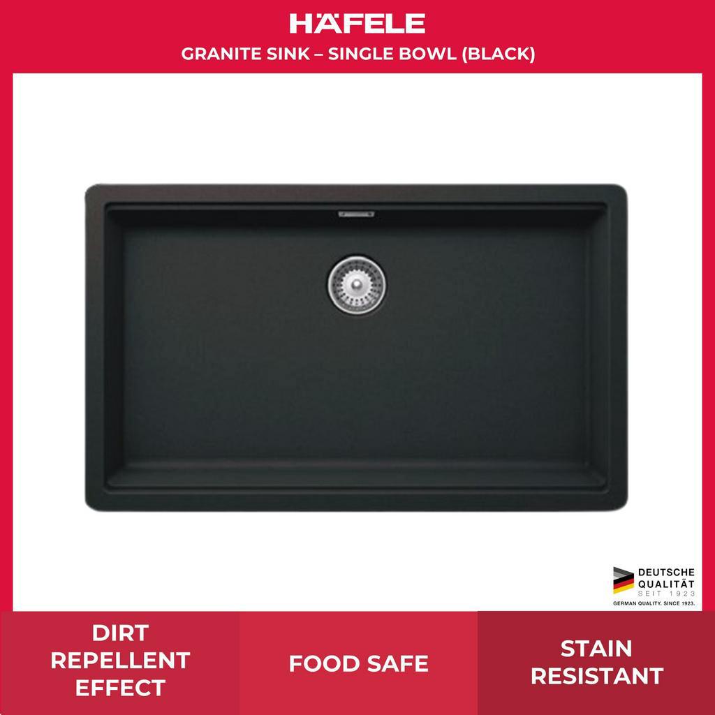 Hafele Granite Sink Single Bowl (BLACK) (570.36.340) Shopee Singapore