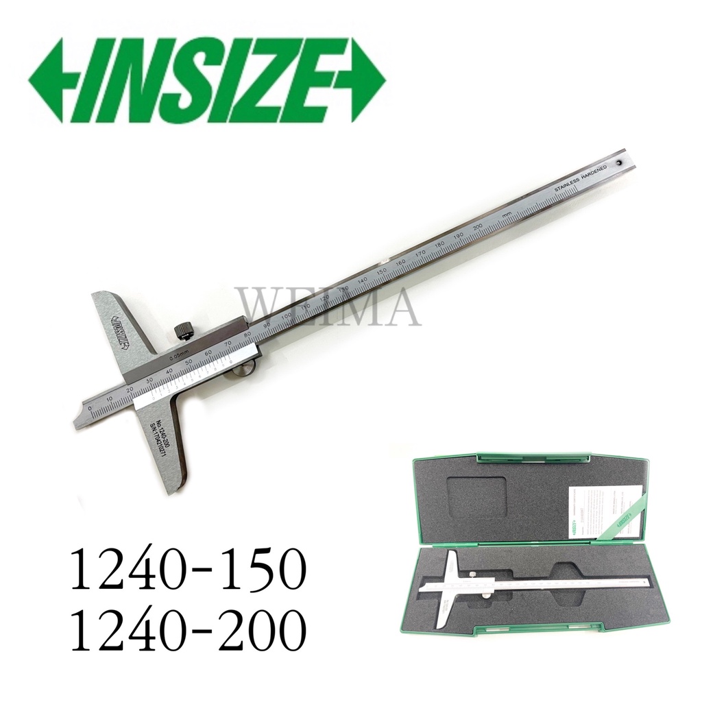 INSIZE STANDARD TYPE VERNIER DEPTH GAUGE 150mm x 0.05mm (1240-150 ...