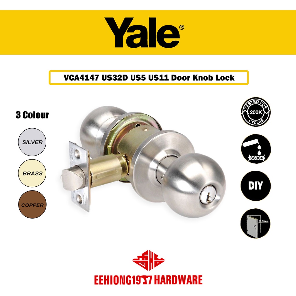 YALE VCA4147 US32D US5 US11 CA5147 US32D Stainless Steel Cylindrical