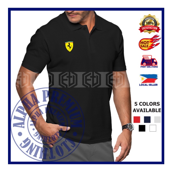 T Shirt Cotton Polo Ferrari T-Shirt Shirts Sportswear Embroidery ...