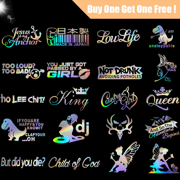 D1 D1-D23 Car Sticker JDM Colorful Laser Sticker Gift Decoration ...